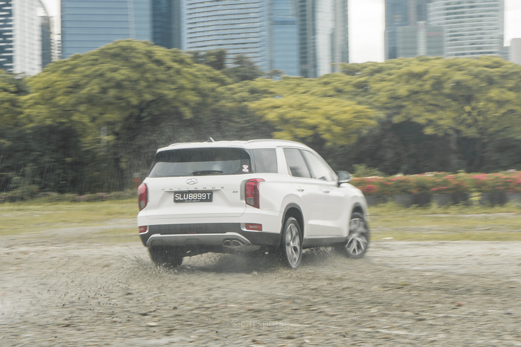 Hyundai Palisade driving